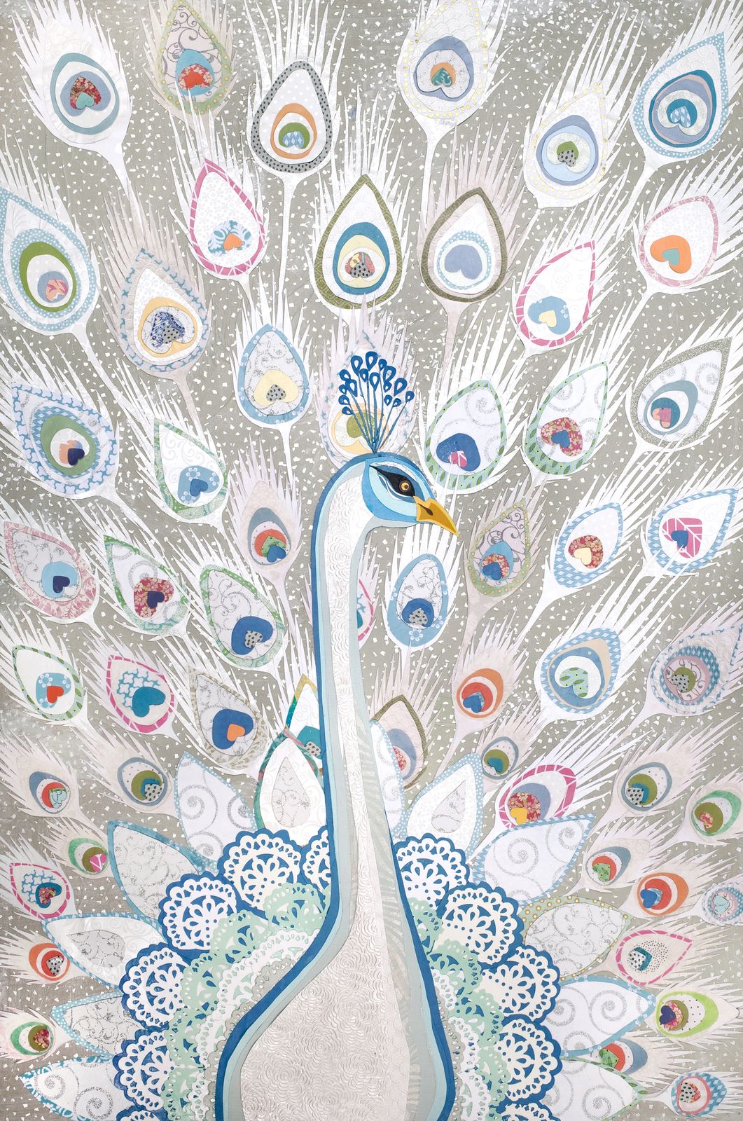 Eye See You — layered paper collage by Jennifer Peck
