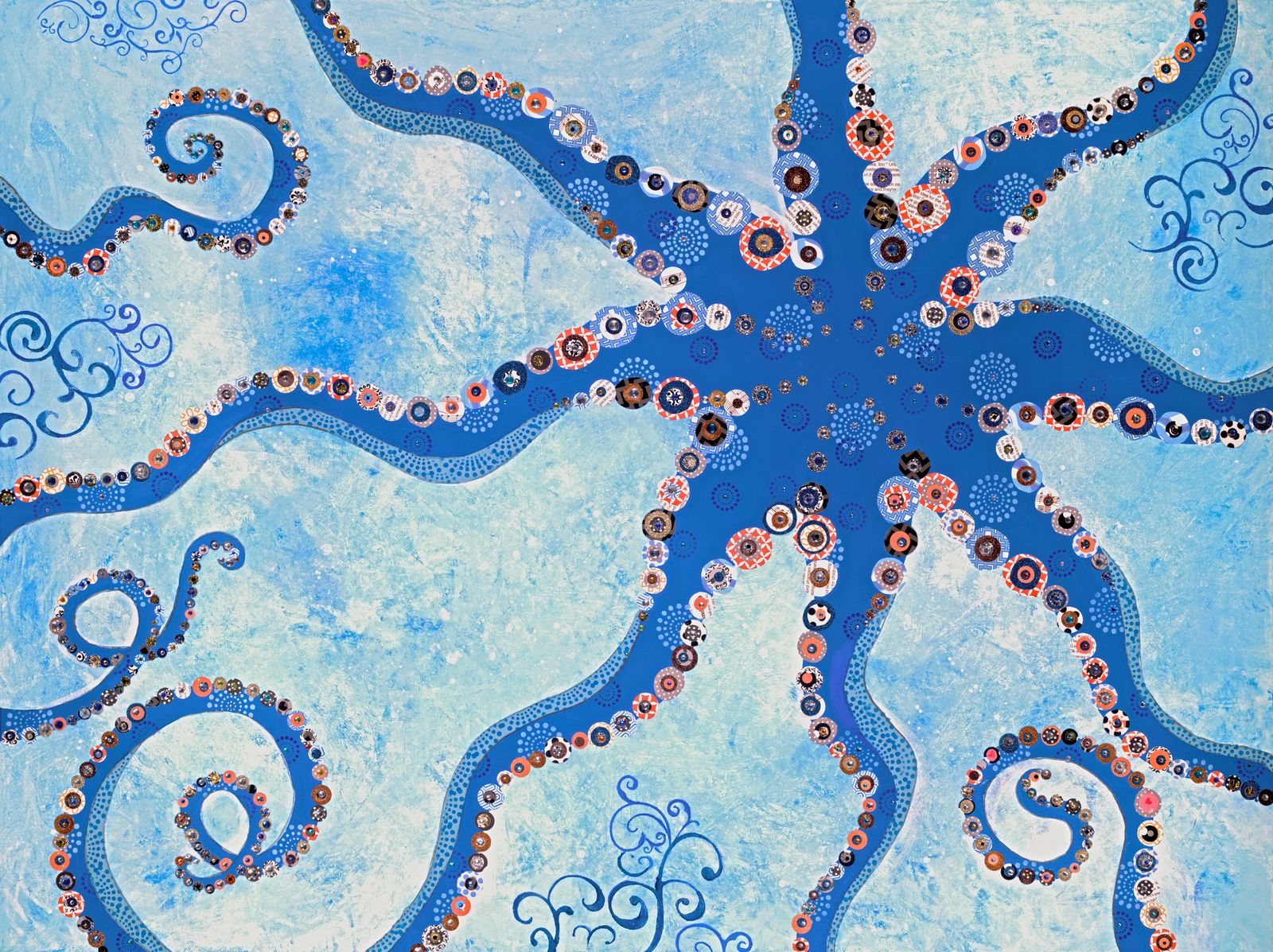 Ringo Starr — layered paper collage by Jennifer Peck